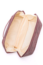 Life In Luxury Large Capacity Cosmetic Bag in Merlot - Maple Row Boutique