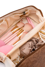 Life In Luxury Large Capacity Cosmetic Bag in Cream - Maple Row Boutique