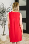 Lizzy Tank Dress in Red - Maple Row Boutique