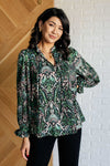 Looking Out Damask Print Blouse - Maple Row Boutique 