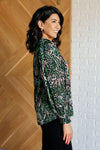 Looking Out Damask Print Blouse - Maple Row Boutique 