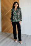 Looking Out Damask Print Blouse - Maple Row Boutique 