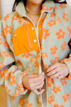 Love It Don't Leave It Floral Fleece Jacket - Maple Row Boutique