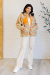 Love It Don't Leave It Floral Fleece Jacket - Maple Row Boutique