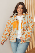 Love It Don't Leave It Floral Fleece Jacket - Maple Row Boutique