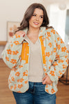 Love It Don't Leave It Floral Fleece Jacket - Maple Row Boutique