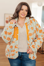 Love It Don't Leave It Floral Fleece Jacket - Maple Row Boutique