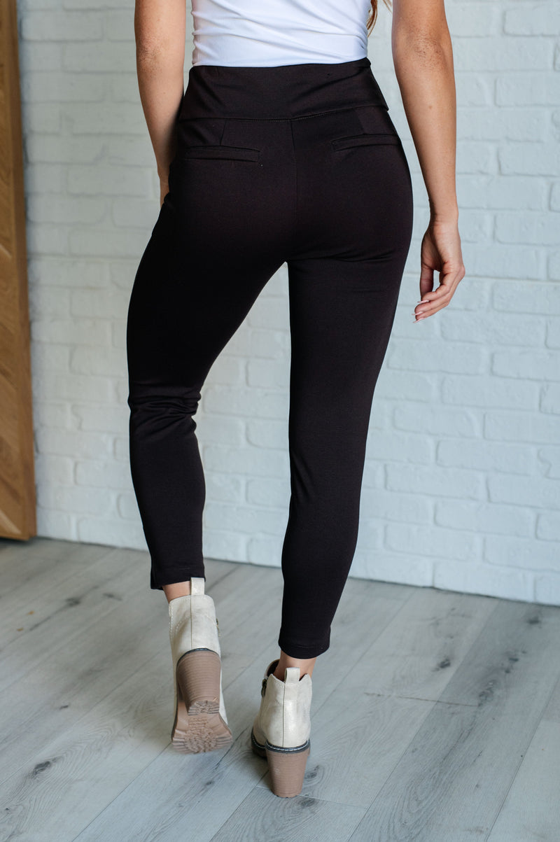 Magic Ankle Crop Skinny Pants in Chocolate - Maple Row Boutique 