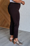 Magic Ankle Crop Skinny Pants in Chocolate - Maple Row Boutique 