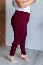 Magic Skinny 28" Pants in Wine - Maple Row Boutique 