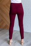Magic Skinny 28" Pants in Wine - Maple Row Boutique 