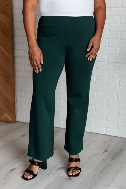 Magic Straight Pants in Hunter Green - Maple Row Boutique 