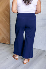 Magic Wide Leg Crop Pants in Navy - Maple Row Boutique 
