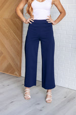 Magic Wide Leg Crop Pants in Navy - Maple Row Boutique 