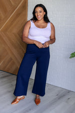 Magic Wide Leg Crop Pants in Navy - Maple Row Boutique 