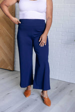 Magic Wide Leg Crop Pants in Navy - Maple Row Boutique 