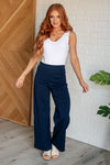 Magic Wide Leg Pants in Navy - Maple Row Boutique 