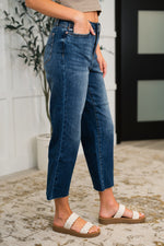 Maisie High Waist Back Pocket Embroidery Crop Wide - Maple Row Boutique