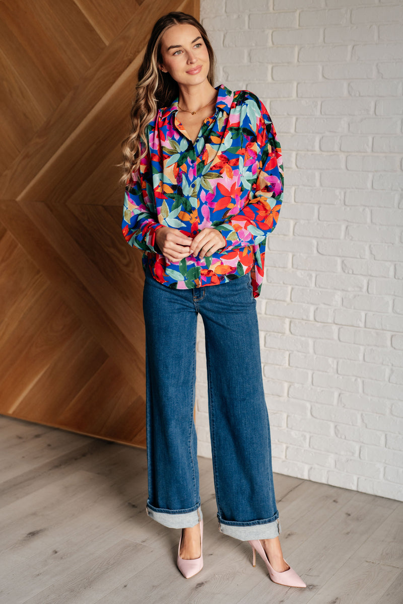 Make Like a Tree and Leaf Button Up Blouse - Maple Row Boutique 