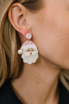 Merry in Pink Santa Dangle Earrings - Maple Row Boutique