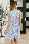 Miss Mischief V-Neck Romper in Blue - Maple Row Boutique