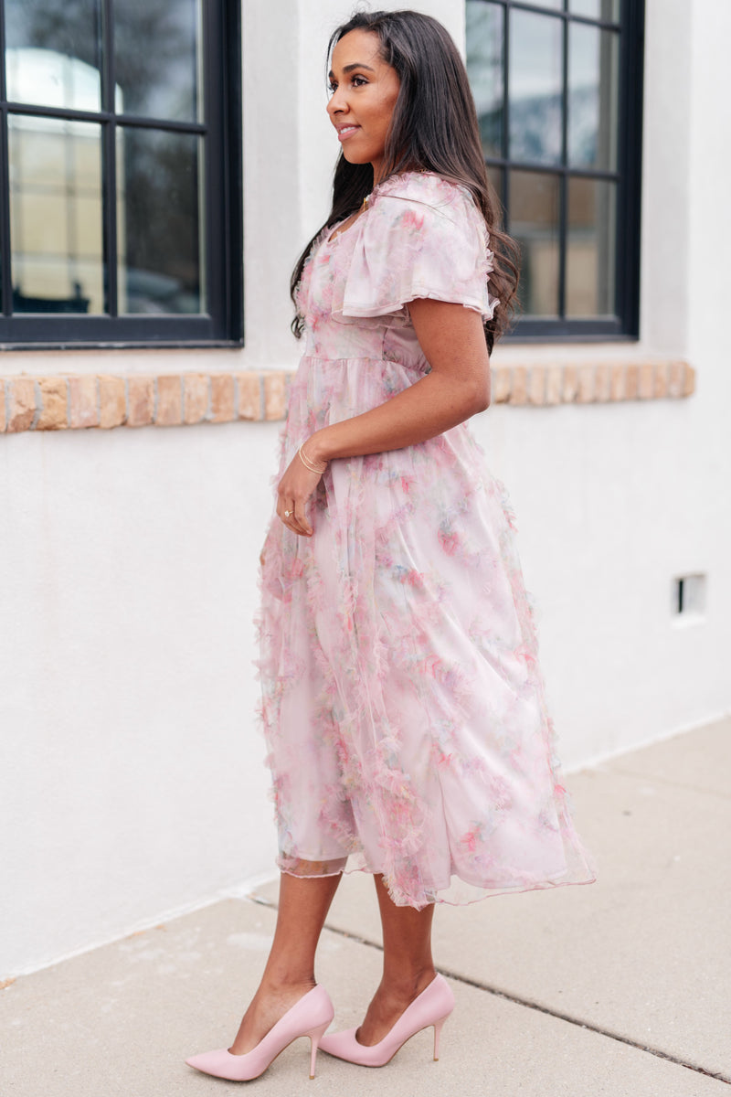 My Little Songbird Fluttersleeve Dress - Maple Row Boutique