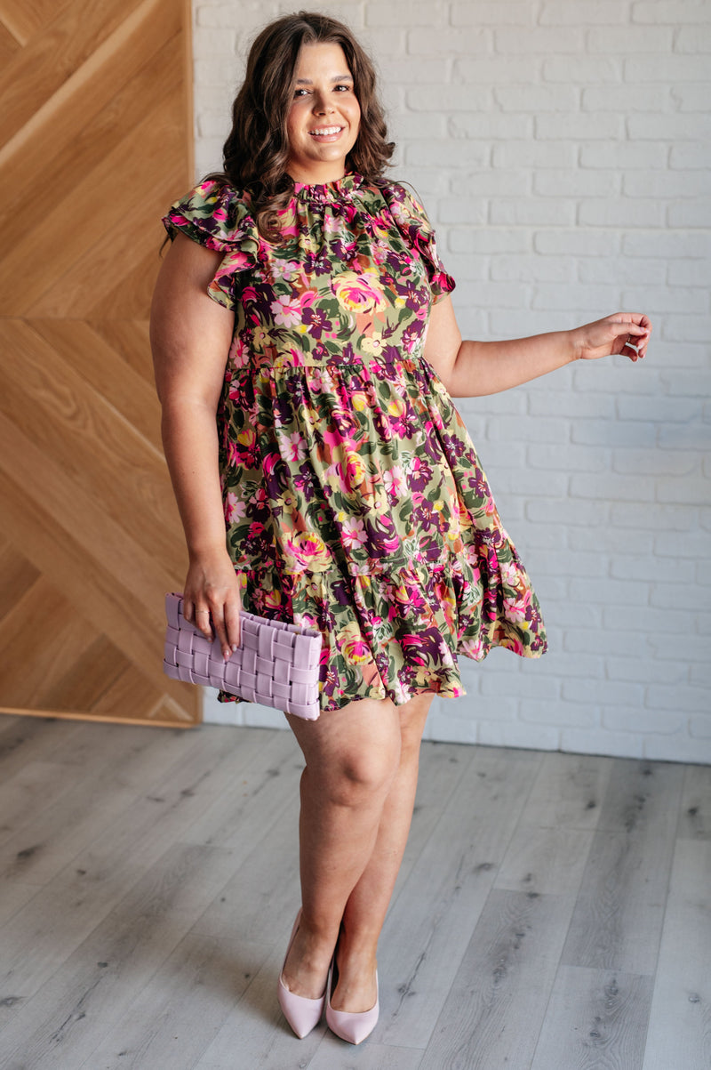 Name it and Claim It Floral Dress - Maple Row Boutique