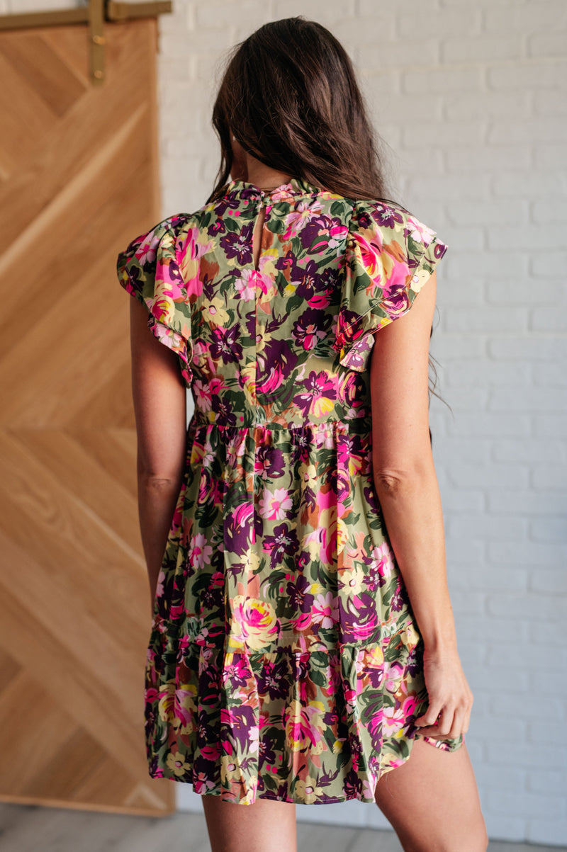 Name it and Claim It Floral Dress - Maple Row Boutique
