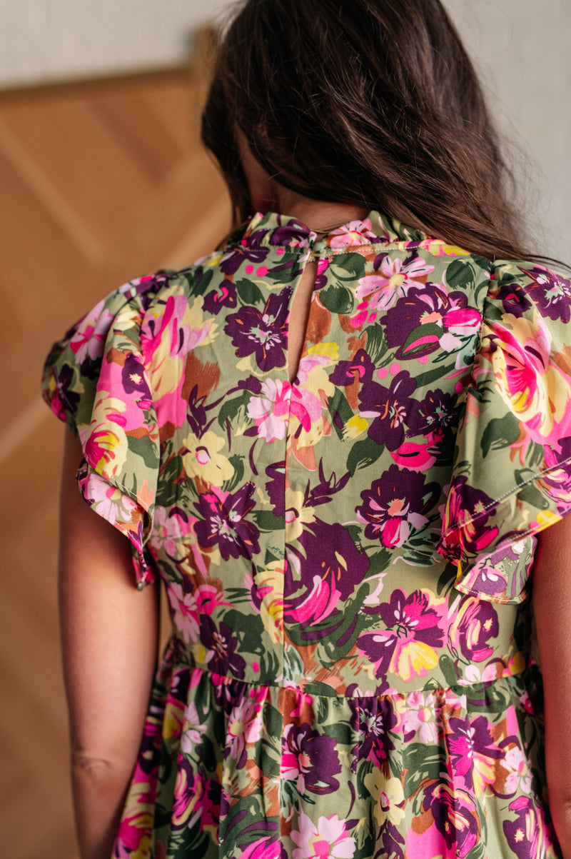 Name it and Claim It Floral Dress - Maple Row Boutique
