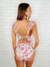 Naples Floral Ruched Swimsuit - Maple Row Boutique