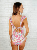 Naples Floral Ruched Swimsuit - Maple Row Boutique