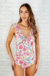 Naples Floral Ruched Swimsuit - Maple Row Boutique