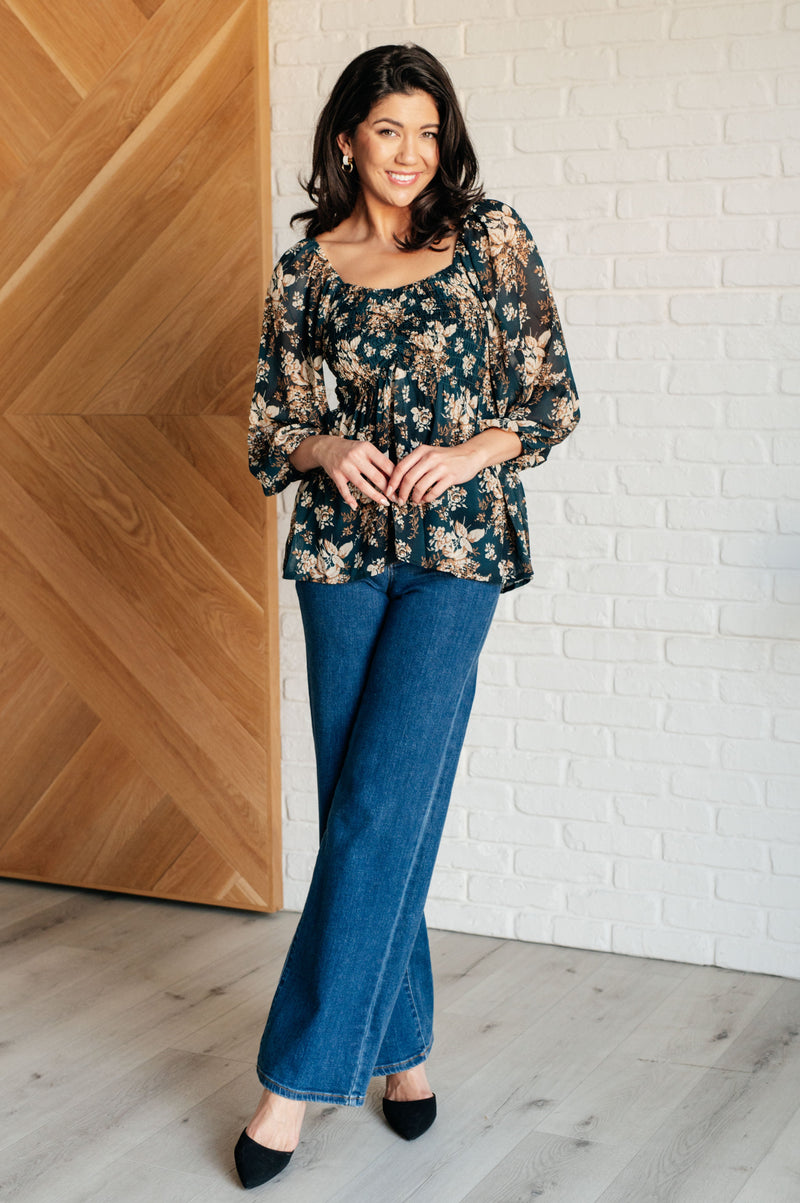 New Beginnings Square Neck Blouse - Maple Row Boutique 