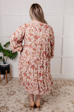 Next to You Balloon Sleeve Floral Dress - Maple Row Boutique 