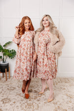 Next to You Balloon Sleeve Floral Dress - Maple Row Boutique 