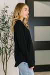 Nice to Each Other Raglan Sleeve Top in Black - Maple Row Boutique