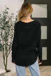 Nice to Each Other Raglan Sleeve Top in Black - Maple Row Boutique