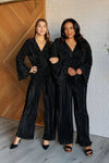 Night Out Plisse Jumpsuit - Maple Row Boutique 
