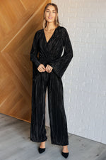 Night Out Plisse Jumpsuit - Maple Row Boutique 