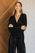Night Out Plisse Jumpsuit - Maple Row Boutique 