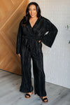 Night Out Plisse Jumpsuit - Maple Row Boutique 