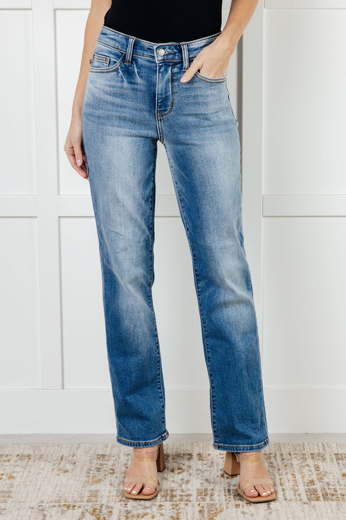 Nivea Vintage Wash Thermal Straight Jeans - Maple Row Boutique