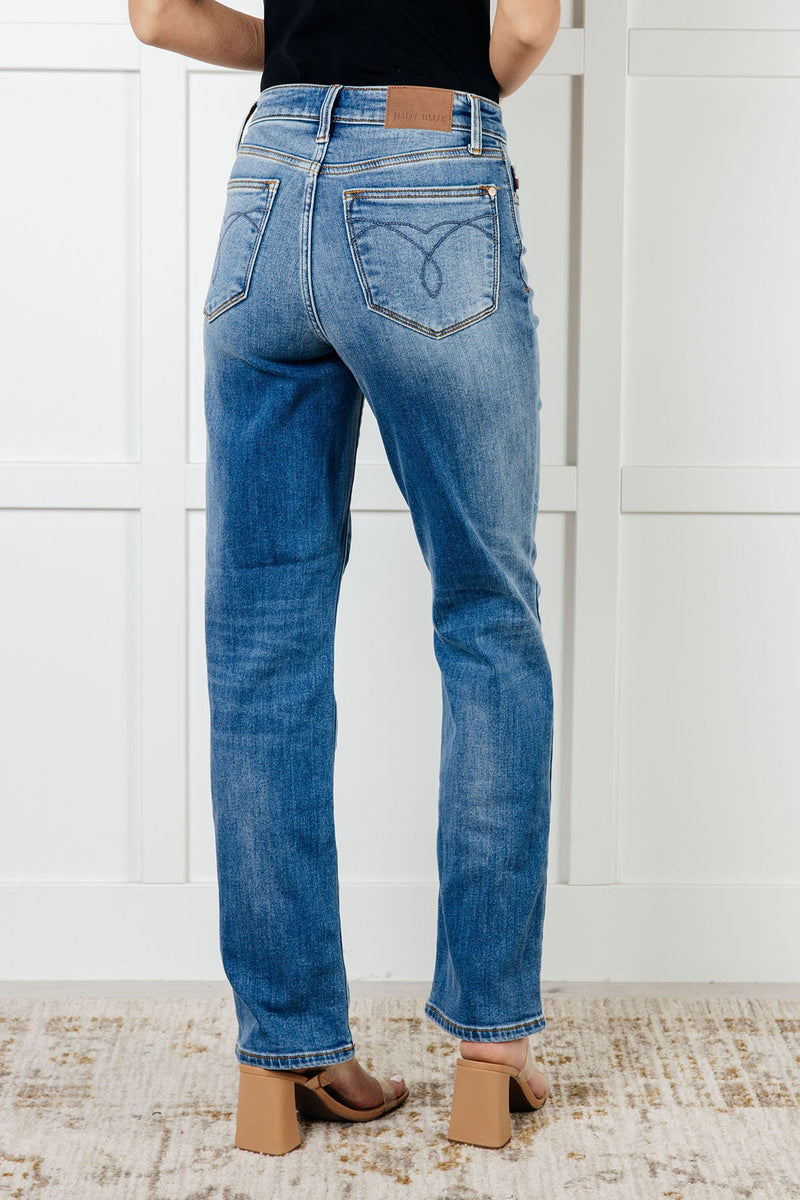 Nivea Vintage Wash Thermal Straight Jeans - Maple Row Boutique
