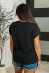 Not So Basic Pocket Tee in Black - Maple Row Boutique