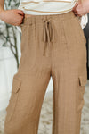 Off Duty Straight Leg Cargo Pants in Tan - Maple Row Boutique