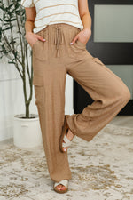 Off Duty Straight Leg Cargo Pants in Tan - Maple Row Boutique