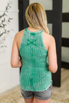 Offbeat Essential Mineral Washed Tank in Kelly Green - Maple Row Boutique