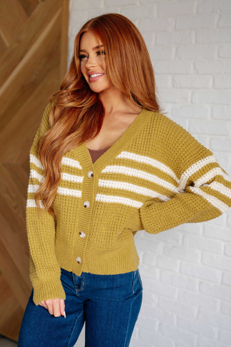 On Top of the World Striped Cardigan - Maple Row Boutique 