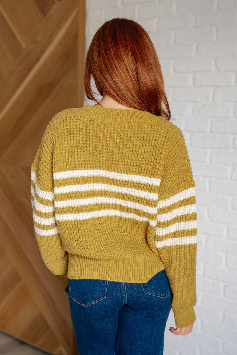 On Top of the World Striped Cardigan - Maple Row Boutique 