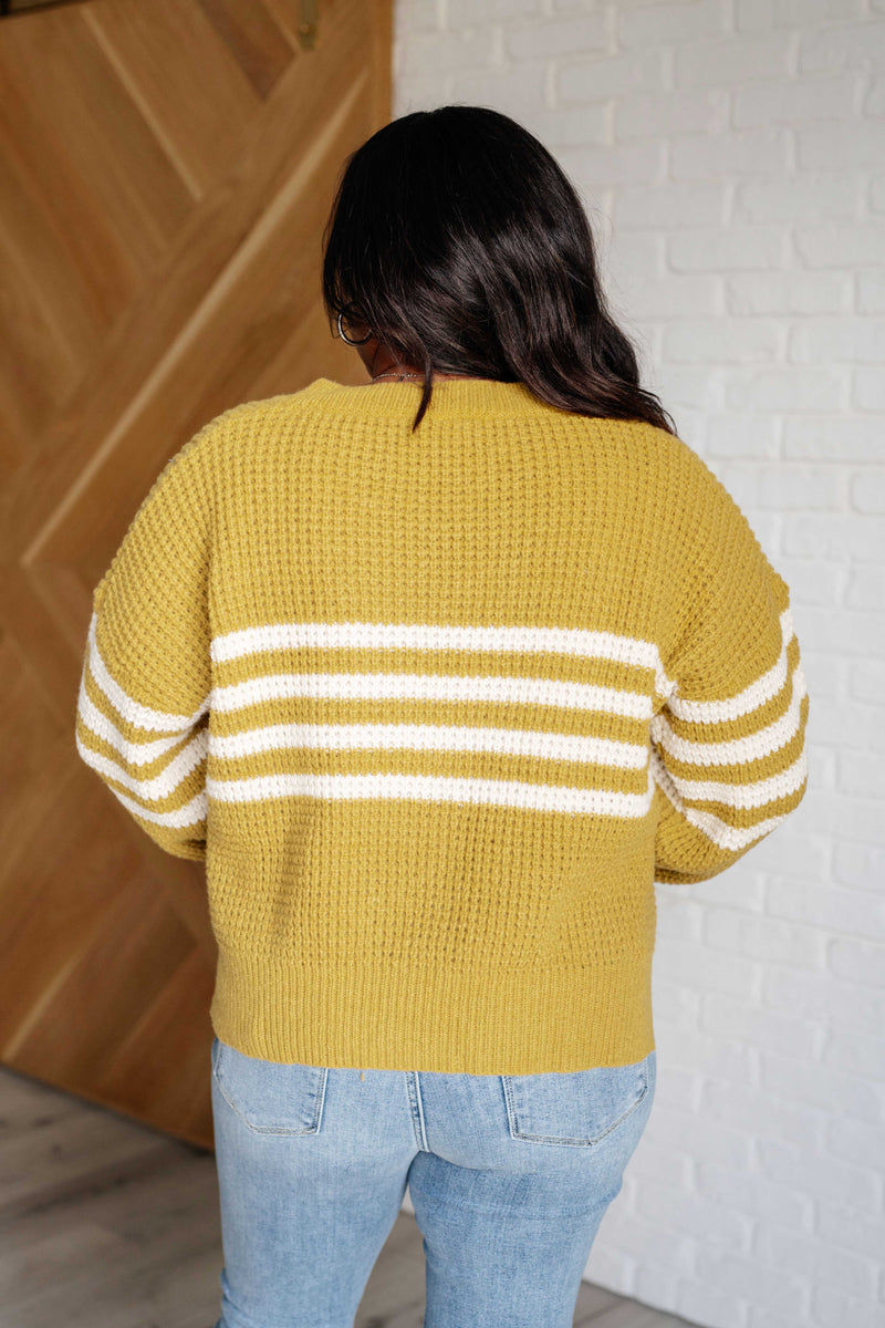 On Top of the World Striped Cardigan - Maple Row Boutique 
